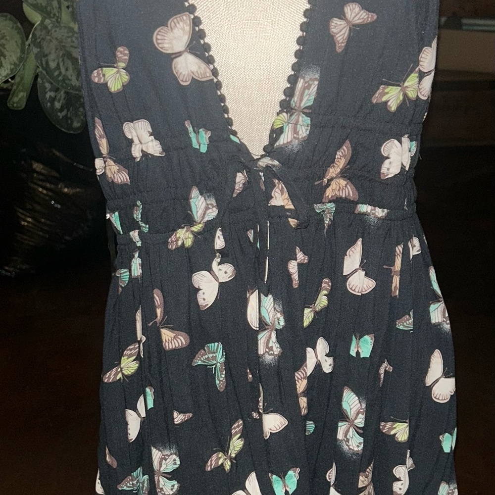 NWT Wild Fable Black Butterfly Print Dress